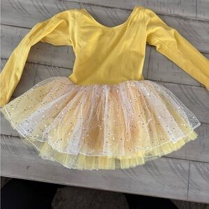 Sparkling Yellow Tutu Dress for Kids